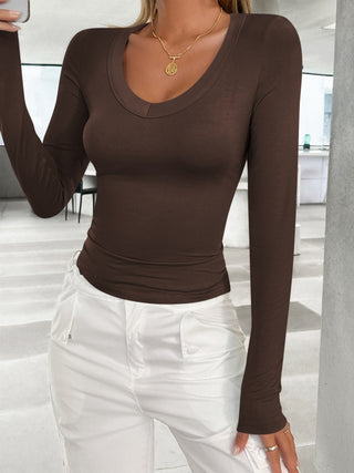 V-Neck Long Sleeve T-Shirt Divacious