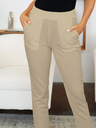 Pocketed High Waist Skinny Pants Divacious