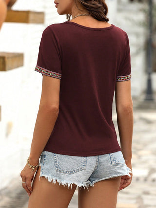 V-Neck Short Sleeve T-Shirt Divacious