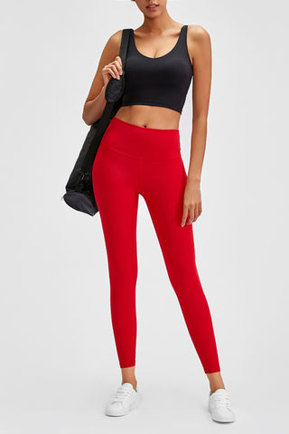 Millennia Wide Seamless Band Waist Sports Leggings Trendsi