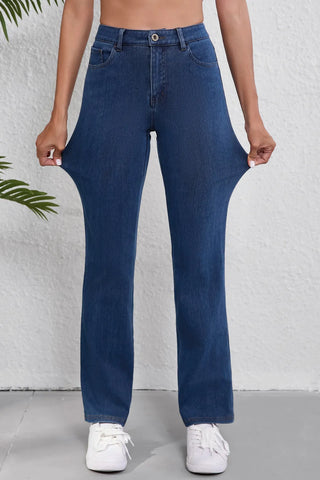 Straight Jeans with Pockets Divacious