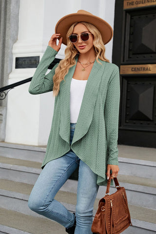 Open Front Long Sleeve Cardigan Divacious