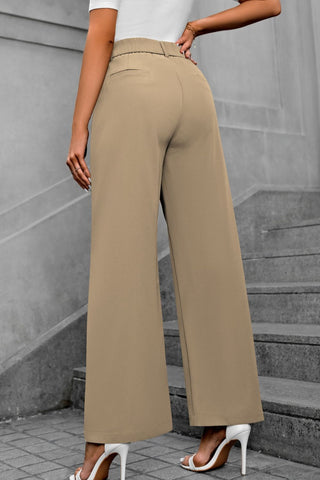 Pocketed High Waist Pants Divacious