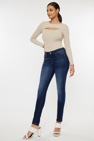 Kancan Mid Rise Gradient Skinny Jeans Divacious