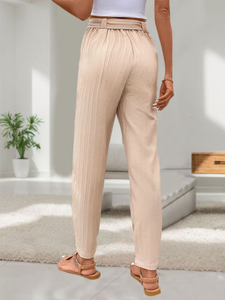 Tied High Waist Pants Divacious