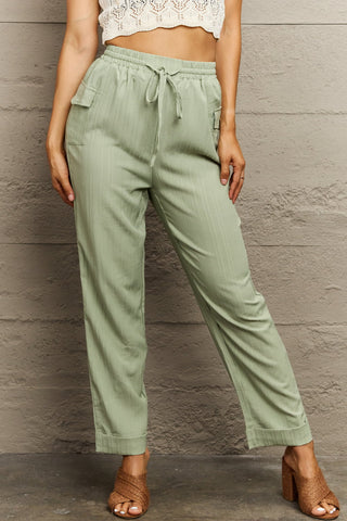 Tie Waist Long Pants Divacious