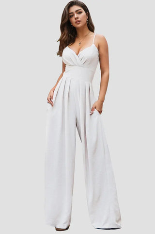 Spaghetti Strap Wide Leg Jumpsuit Divacious