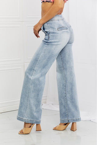 Full Size Luisa Wide Flare Jeans Divacious