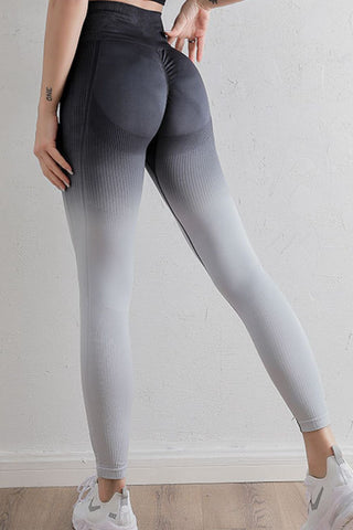 Gradient High Waist Sports Leggings Trendsi