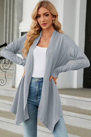 Open Front Long Sleeve Cardigan Divacious