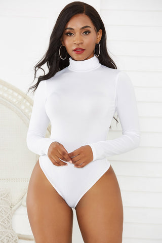 Turtleneck Long Sleeve Bodysuit Divacious