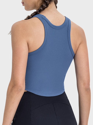 Millennia Round Neck Racerback Active Tank Trendsi