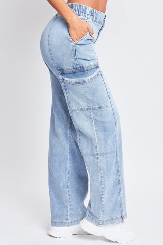 YMI Jeanswear High-Rise Straight Cargo Jeans Divacious