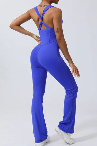 Crisscross Wide Strap Sleeveless Jumpsuit Divacious