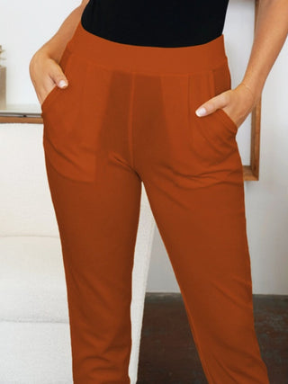 Pocketed High Waist Skinny Pants Divacious