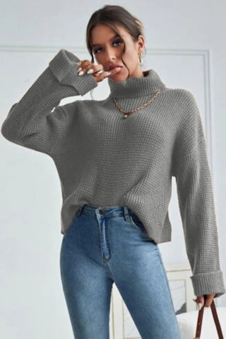 Turtleneck Long Sleeve Sweater Divacious