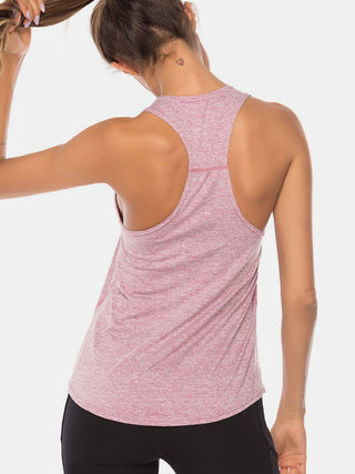 Full Size Scoop Neck Wide Strap Active Tank Trendsi