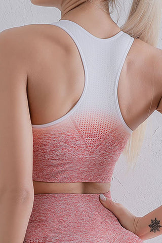 Gradient Racerback Sports Bra Trendsi