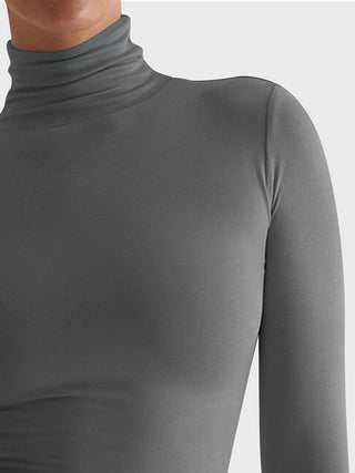 Turtleneck Long Sleeve T-Shirt Divacious