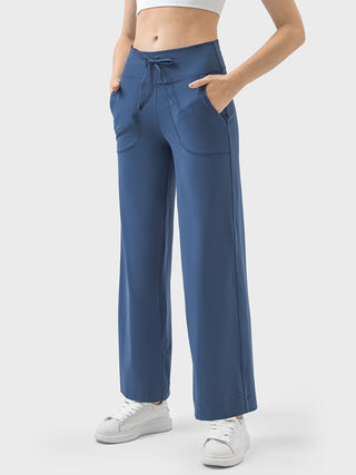 Millennia Drawstring Active Pants with Pockets Trendsi