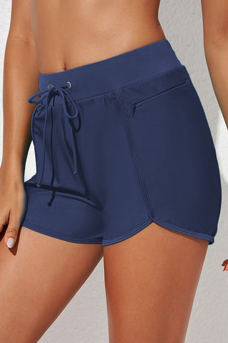 Drawstring Waist Swim Shorts Divacious