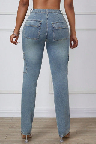 Skinny Jeans with Cargo Pockets - Divacious