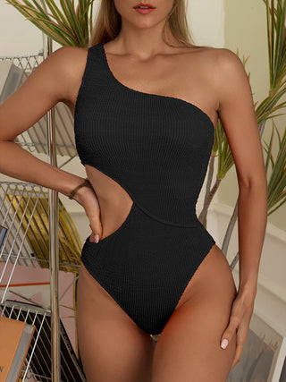 Cutout One Shoulder One-Piece Swimwear Divacious