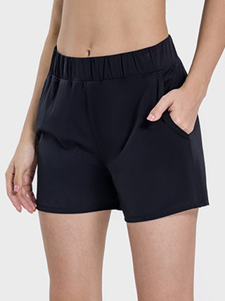 Millennia Elastic Waist Active Shorts Trendsi