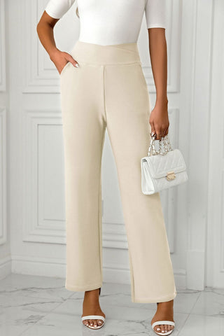 High Waist Pants with Pockets Divacious