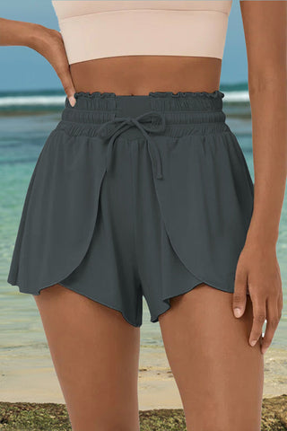 Drawstring Elastic Waist Swim Shorts Divacious