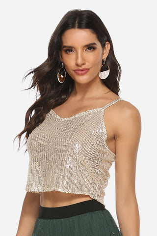 Sequin Cropped Cami Divacious