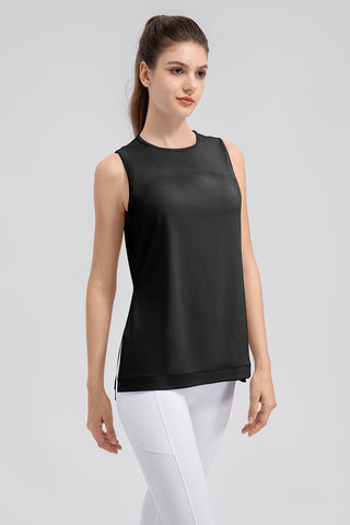 Slit Round Neck Tank Trendsi