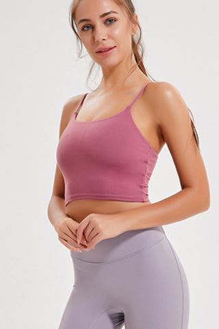 Millennia Feel Like Skin Scoop Neck Sports Cami Trendsi