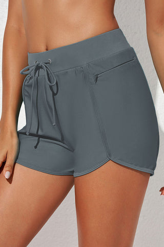 Drawstring Waist Swim Shorts Divacious