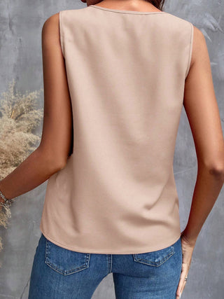 Ruffled V-Neck Tank Divacious