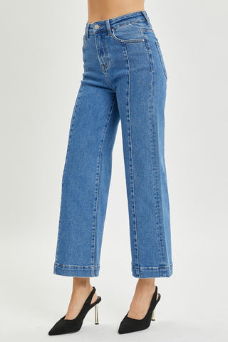 Full Size High Rise Wide Leg Jeans Divacious