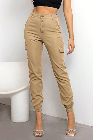 Button Fly Cargo Pants Divacious