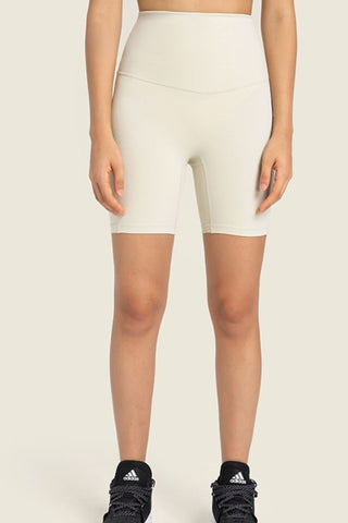 Millennia Seamless High-Rise Wide Waistband Biker Shorts Trendsi