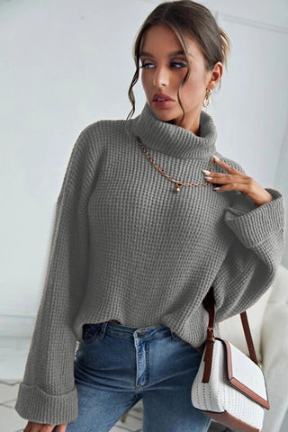 Turtleneck Long Sleeve Sweater Divacious