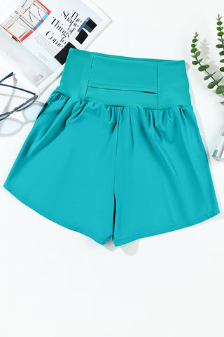 Pocketed High Waist Swim Shorts Divacious