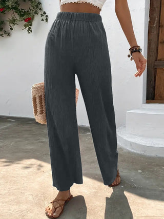 Full Size High Waist Wide Leg Pants Divacious