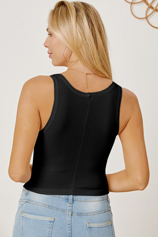 Square Neck Wide Strap Tank Divacious