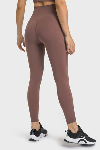 Millennia V-Waist Yoga Leggings with Pockets Trendsi