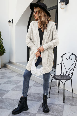 Open Front Dolman Sleeve Cardigan Divacious