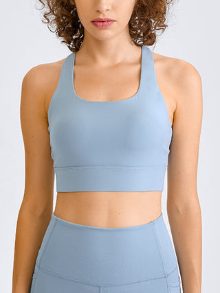 Millennia Double Take Square Neck Racerback Cropped Tank Trendsi