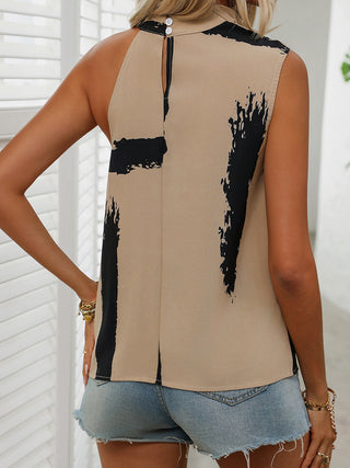 Cowl Neck Sleeveless Blouse Divacious