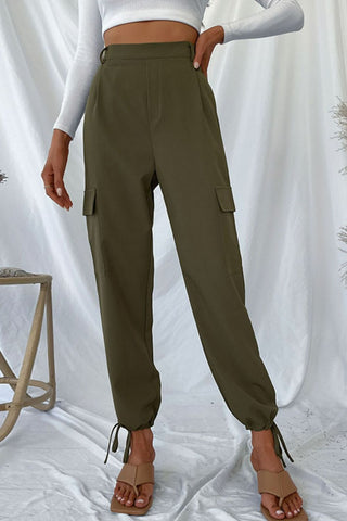 Drawstring Ankle Cargo Pants Divacious