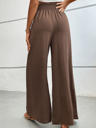 Wide Waistband Relax Fit Long Pants Divacious