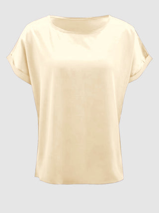 Round Neck Short Sleeve T-Shirt Divacious