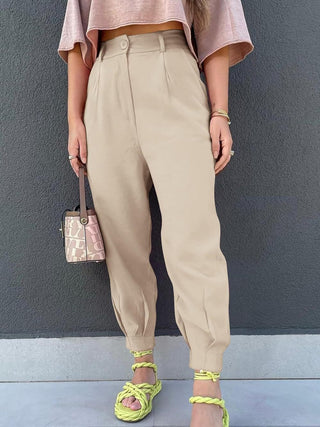 High Waist Cropped Pants Divacious